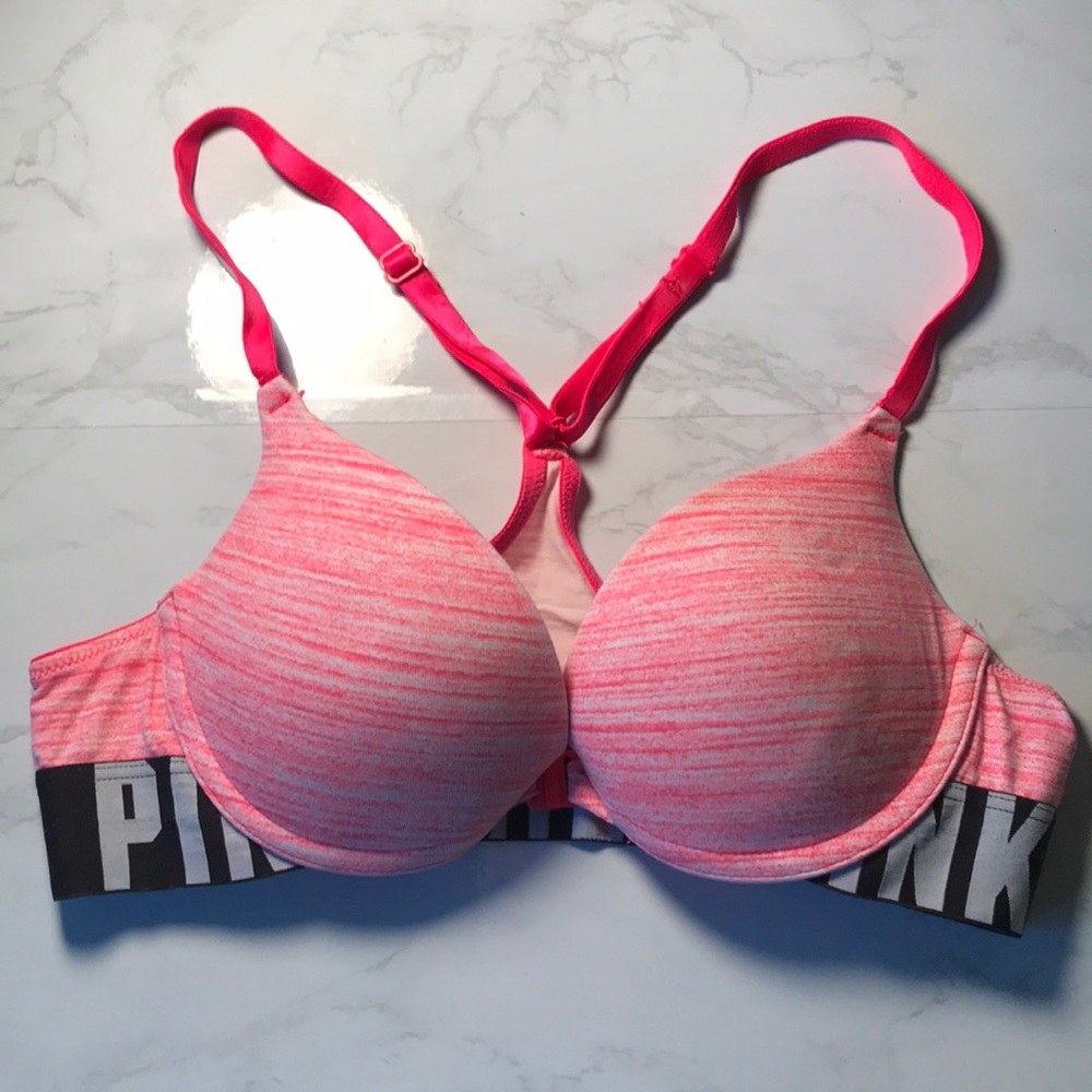Victoria’s Secret PINK Racerback Logo Push-Up Bra